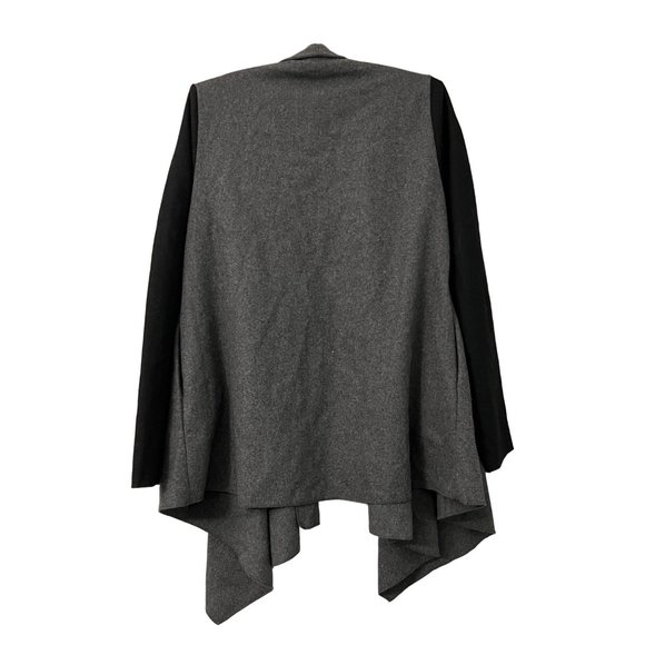 Staring At Stars Womens Gray Black Wool Blend Open Waterfall Front Cardigan M - Picture 5 of 7